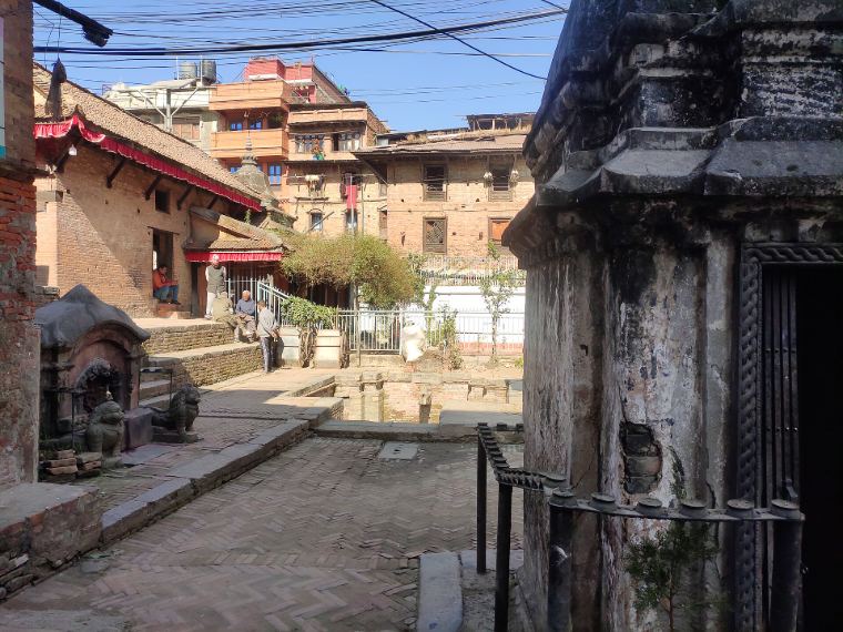 A lane leading into Pottery Square in Bhaktapur